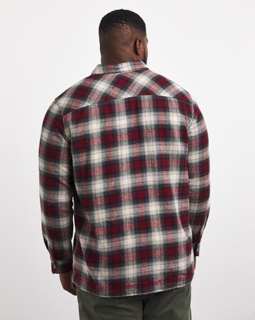 Long Sleeve Double Pocket Check Overshirt