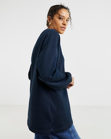 Crew Neck Longline Sweatshirt