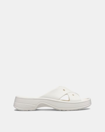 Crocs Chalk Classic Cross Over Slider Sandals