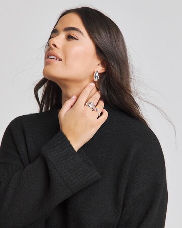 Simply Be Black Crew Neck Knitted Jumper