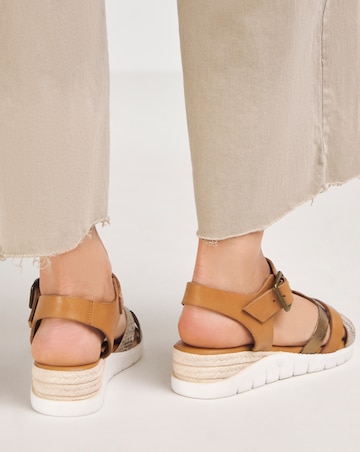 Sinead Leather Crossover Sandal Extra Wide EEE Fit