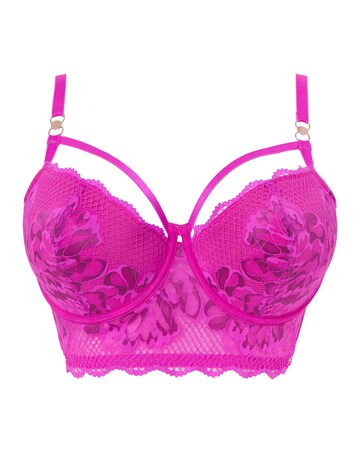 Figleaves Curve Amore Padded Balcony Bra B-F - Magenta