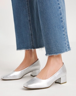 Orlia Flexi Sole Block Heel Court Shoes - Extra Wide Fit (EEE)