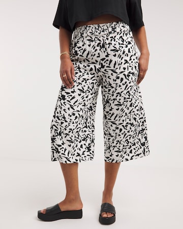 Mono Print Culotte Trouser