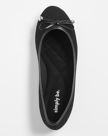 Selena Classic Flat Ballerina Shoes Extra Wide EEE Fit