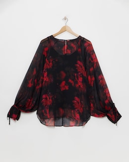Joanna Hope Tie Sleeve Blouse