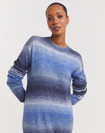 Blue Multi Ombre Jumper Dress