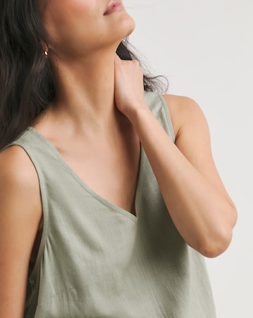 Linen V Neck Vest Top