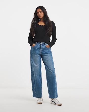 Simply Be Black Lace Trim Top