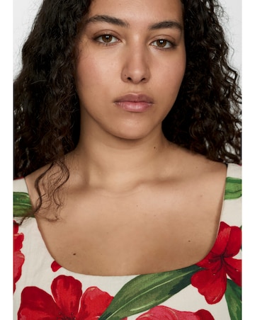 Mango Dulce Floral Midi Dress