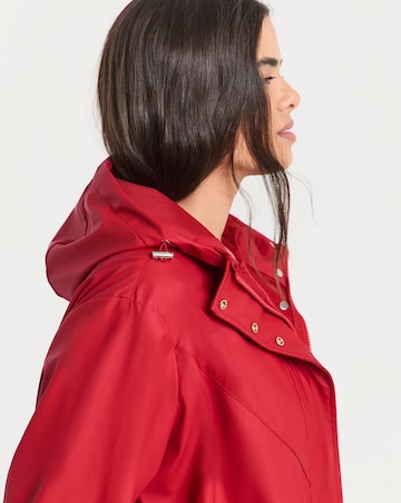Simply Be Red Longline Rubberised Coat