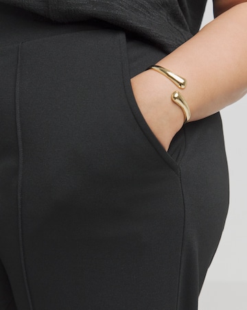 Simply Be Black Ponte Wide Leg Trousers