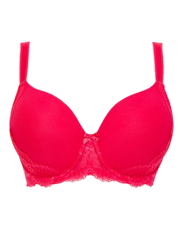 Figleaves Juliette Lace T Shirt Bra A-G - Red