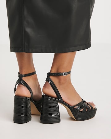 Patsy Feature Heel Sandals Wide E Fit