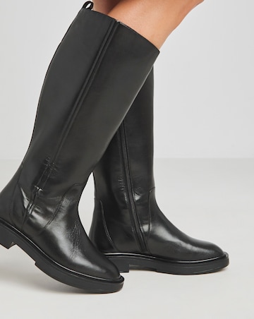 Andy Leather Stretch Seam Knee High Boots Extra Wide EEE Fit Super Curvy Calf