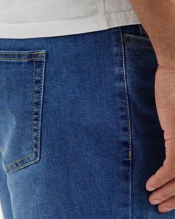 Bootcut Fit Stretch Jeans Mid Wash