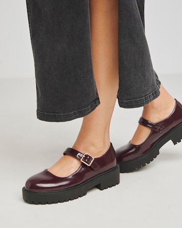 Dawn Mary Jane Flat Shoes - Extra Wide Fit (EEE)