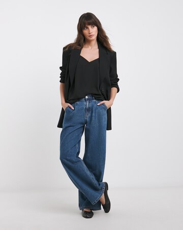 Black Woven Strappy Cami