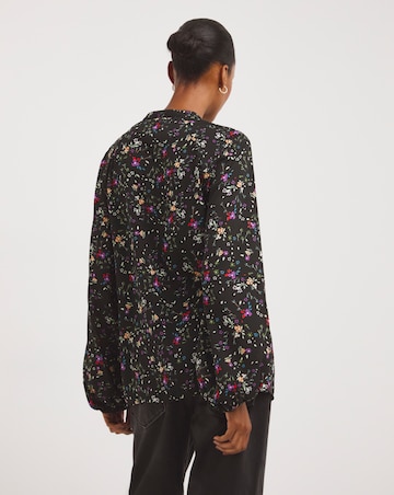 Multi Floral Volume Sleeve Blouse