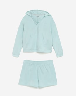 Mock Wrap Hoodie and Short Lounge Set