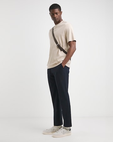 Relaxed Fit Interlock T-Shirt- Stone