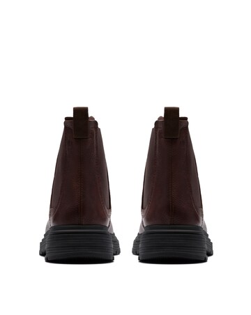Clarks Badbury Easy Boots - Dark Brown Leather