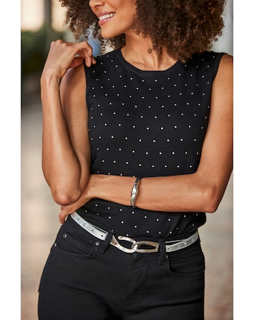Sosandar Heatseal Fine Knit Top