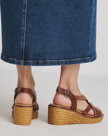 Magnolia Multi Strap Wedge Sandals - Extra Wide Fit (EEE)