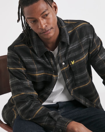 Lyle & Scott Brushed Tartan Overshirt - Black