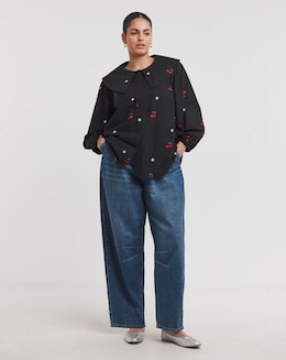 Simply Be Embroidered Cherry Blouse