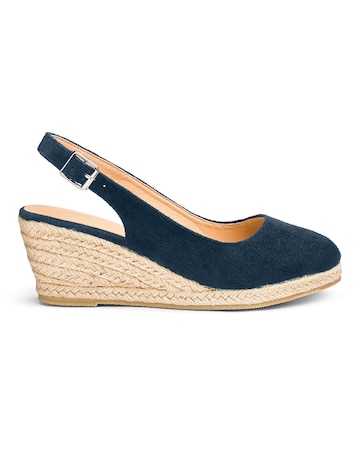 Miami Wedge Espadrille Slingback Sandals - Ultra Wide Fit (EEEEE)