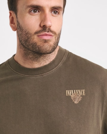 Relaxed Fit Dyed Snake Graphic T-Shirt