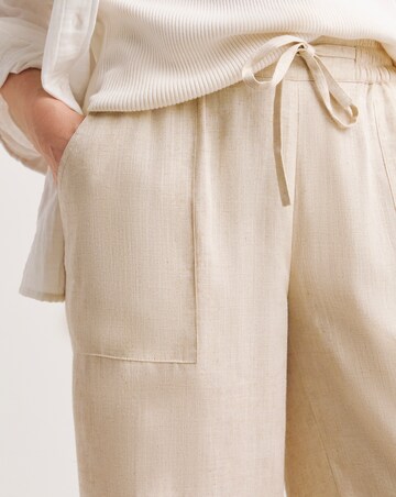Sand Linen Mix Wide Leg Culotte