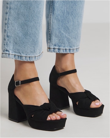 Agnes Knot Detail Platform Sandals - Extra Wide Fit (EEE)