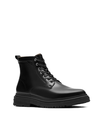 Clarks Badbury Hi Wp Boots - Black Leather