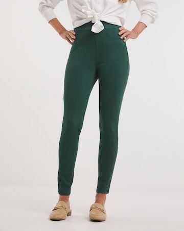 Dark Green Stretch Skinny Jersey Denim Jegging