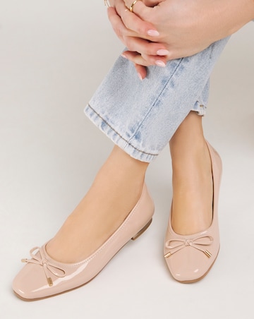 Eva Square Toe Ballerina Shoes Extra Wide EEE Fit Simply Comfort