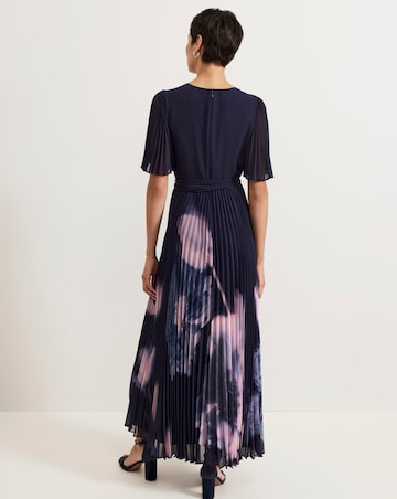 Phase Eight Abigail Printed Pleat Maxi Dress
