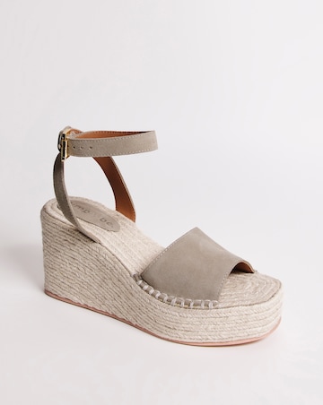 Sissy Suede Espadrille Wedge Sandals - Extra Wide Fit (EEE)