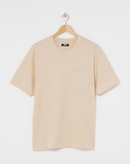 Relaxed Fit Marl Pocket T-Shirt