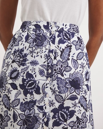 Anise Navy Print Tiered Co-Ord Maxi Skirt