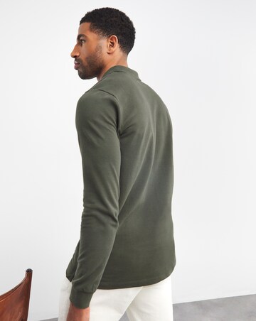 Pure Cotton Long Sleeve Pique Polo Long