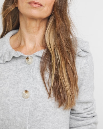 Grey Collar Detail Cardigan