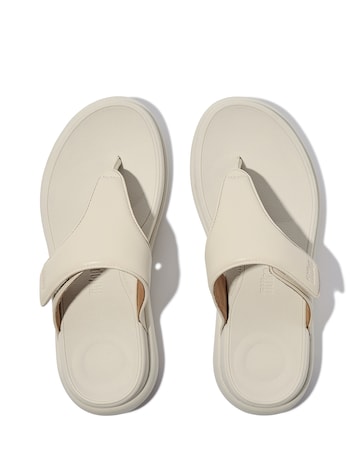 Fit Flop Beige F-Mode Adjustable Toe Post Sandals