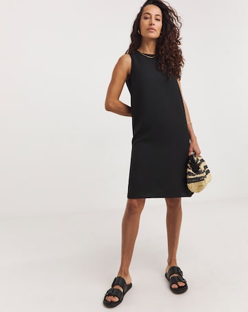Textured Fabric Shift Dress