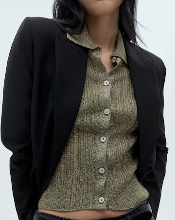 Mango Cotillon Ribbed Cardigan