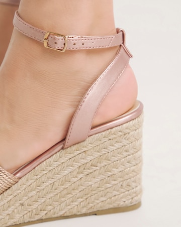 Malibu Crossover Wedge Espadrille Sandals - Wide Fit (E)