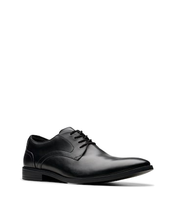 Clarks Brandon Lace Leather Shoe - Black