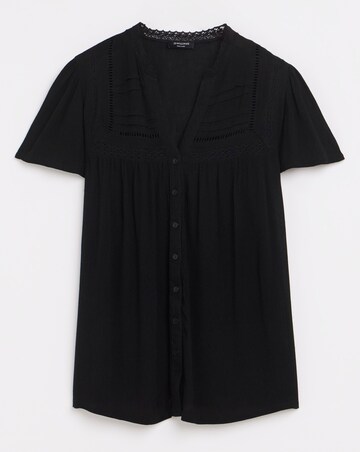 Crinkle Ladder Insert Blouse