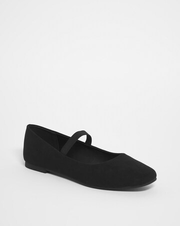 Eleanor Square Toe Mary Jane Ballerina Shoes - Wide Fit (E)